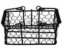 Chicken Wire Caddy for Two Half Pint 8oz Mason Jars