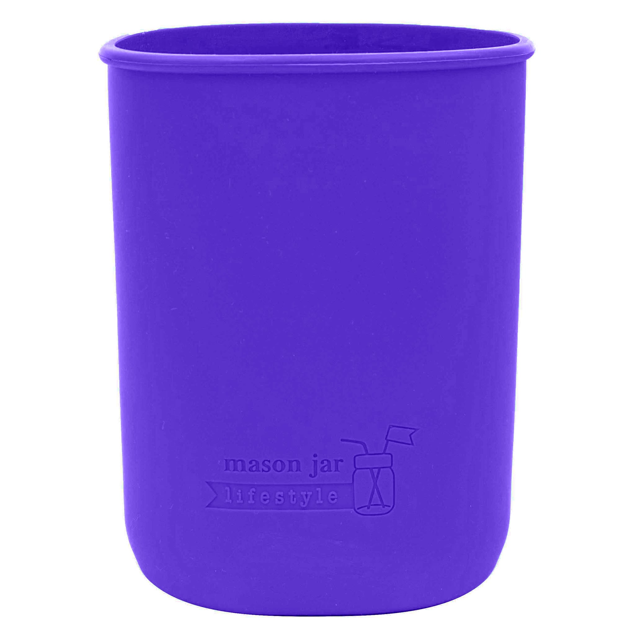 ultra violet silicone sleeve for 64oz half gallon mason jars