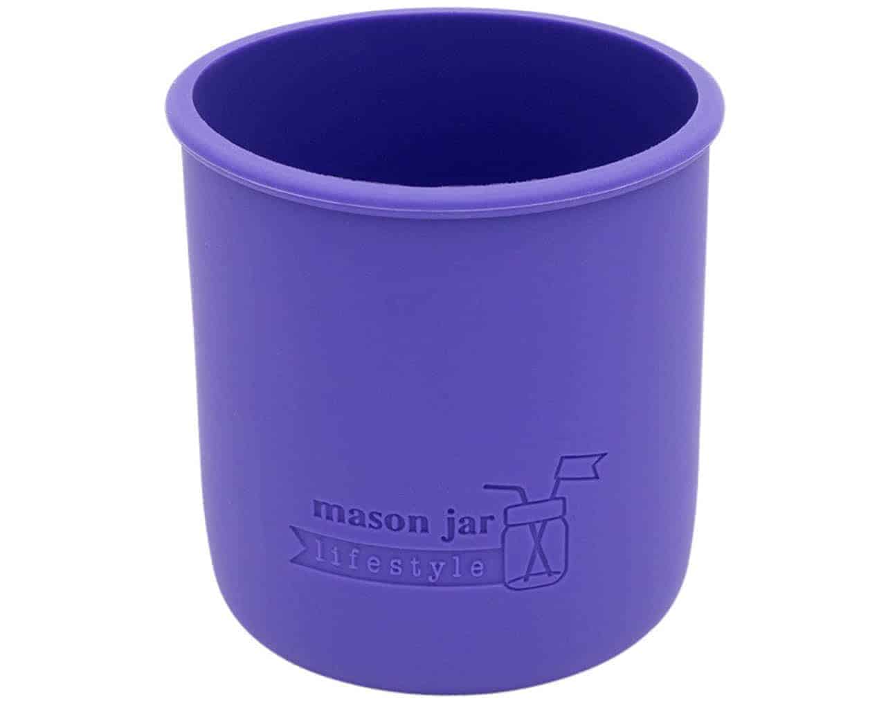 Jarjackets Silicone Mason Jar Protector Sleeve - Fits Ball, Kerr 16oz (1 pint) Wide-Mouth Jars Package of 4 (Multicolor) A