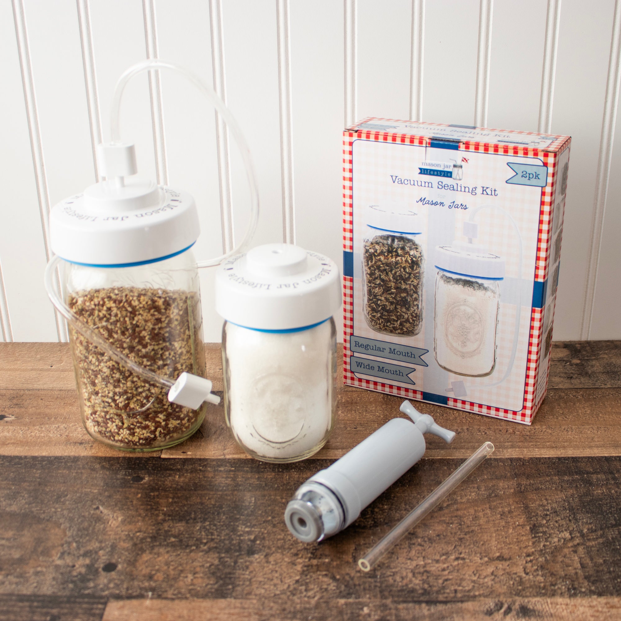 Vacuum Sealing Kit for Regular and Wide Mouth Mason Jars