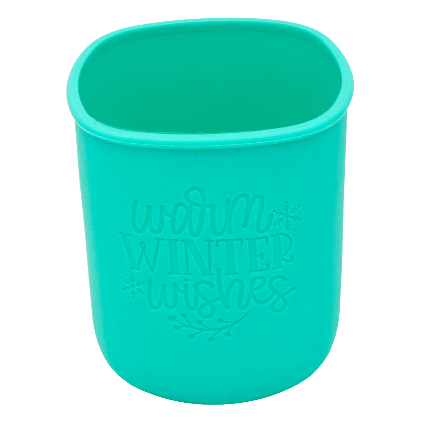 The aquamarine quart sleeve on its own and close up to show the design.