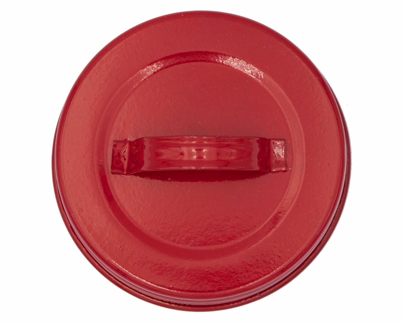 Red Enamel Handle Canister Lid for Wide Mouth Mason Jars
