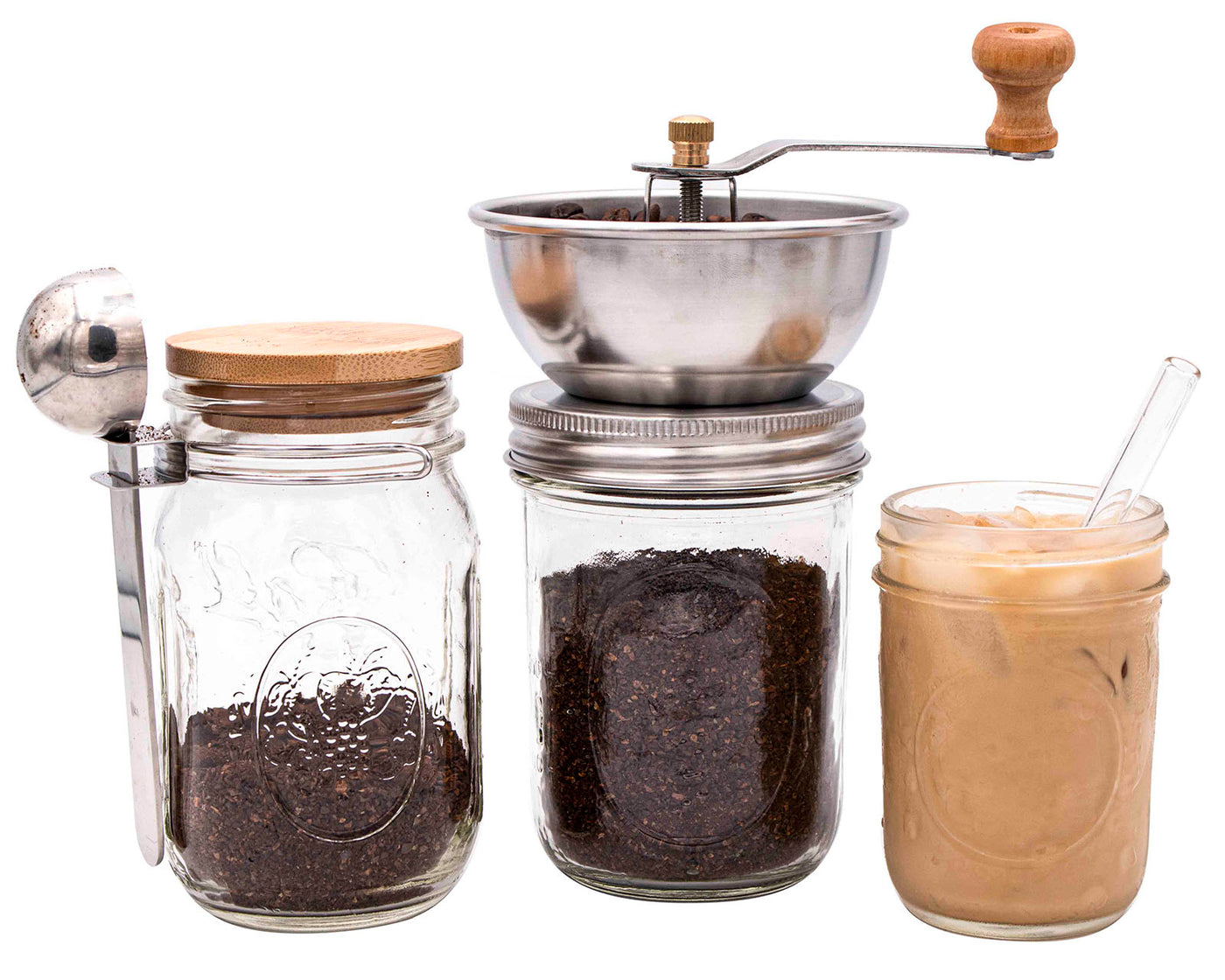 Coffee and Spice Grinder Lid for Mason Jars