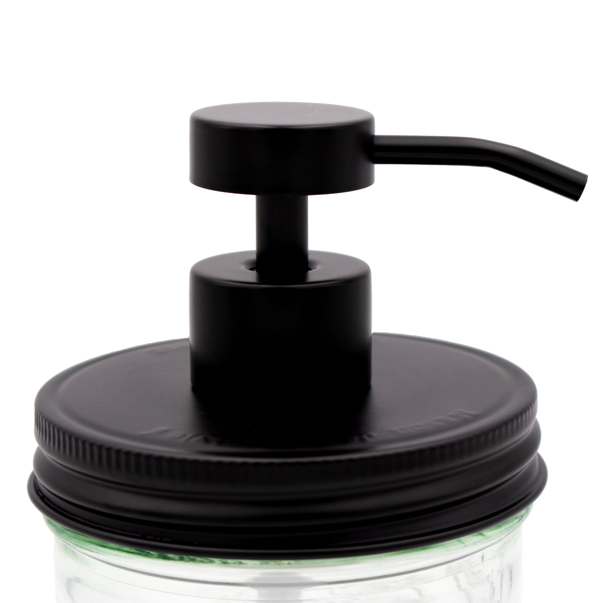 Matte Black Soap Pump Lid Kit for Mason Jars