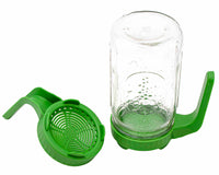 Plastic Sprouting Lid with Built-In Stand and Handle for Wide Mouth Mason Jars