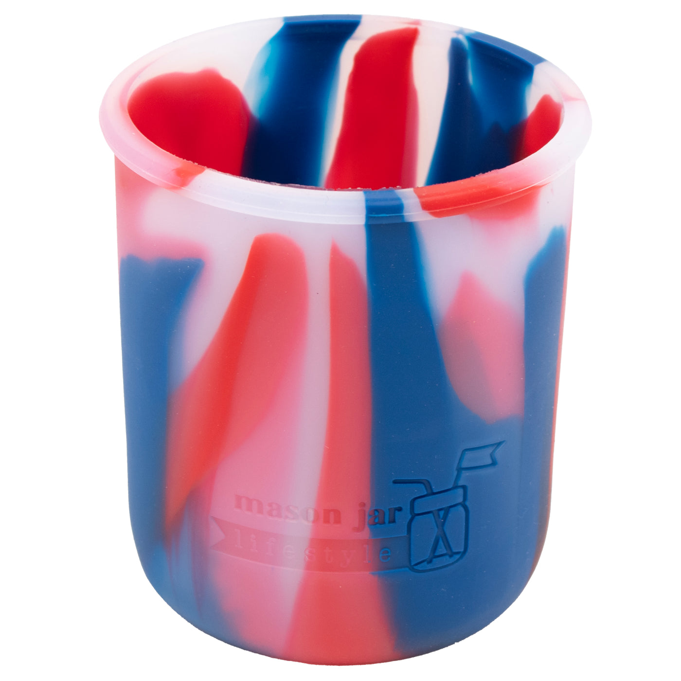 American flag sleeve for 16oz wide mouth Mason jars.