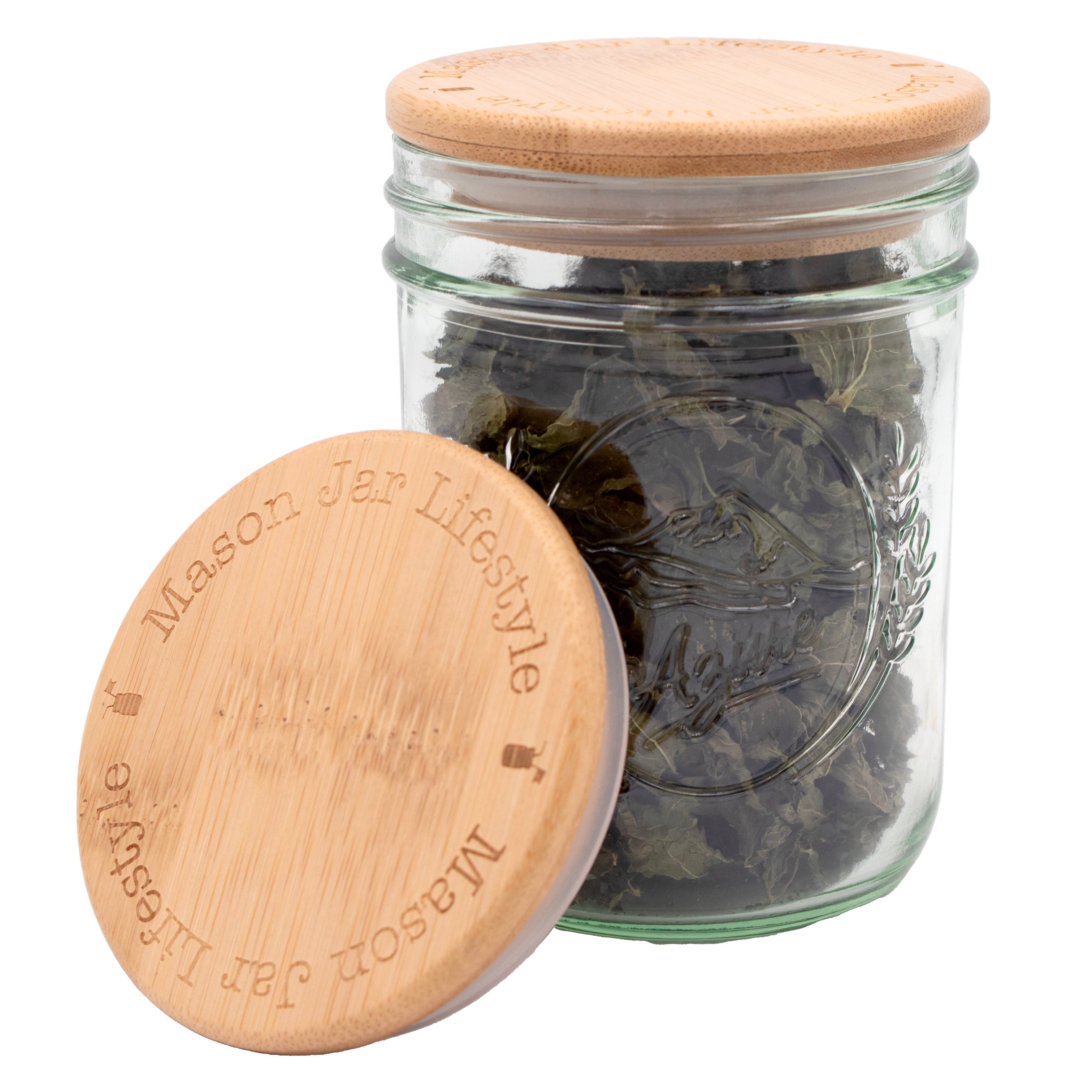 Bamboo Storage Stopper Lids for Mason Jars