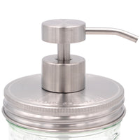 Satin / Brushed Finish Soap Pump Dispensers for Mason Jars