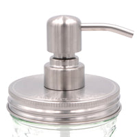 Satin / Brushed Finish Soap Pump Dispensers for Mason Jars