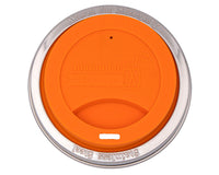 Silicone Drinking Lid with Stainless Steel Band for Mason Jars