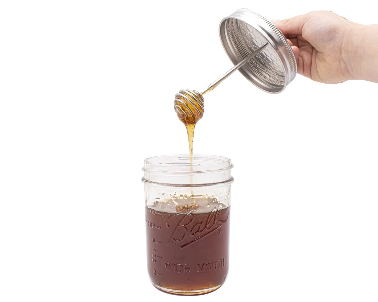 Stainless Steel Honey Dipper Lid for Mason Jars