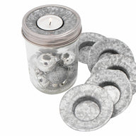 Tea Light Holder Metal Lid Insert for Mason Jars 6 Pack