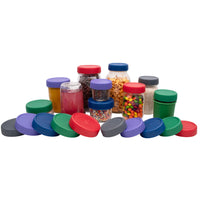 Leak Proof Plastic Storage Lids with Silicone Liners for Mason Jars