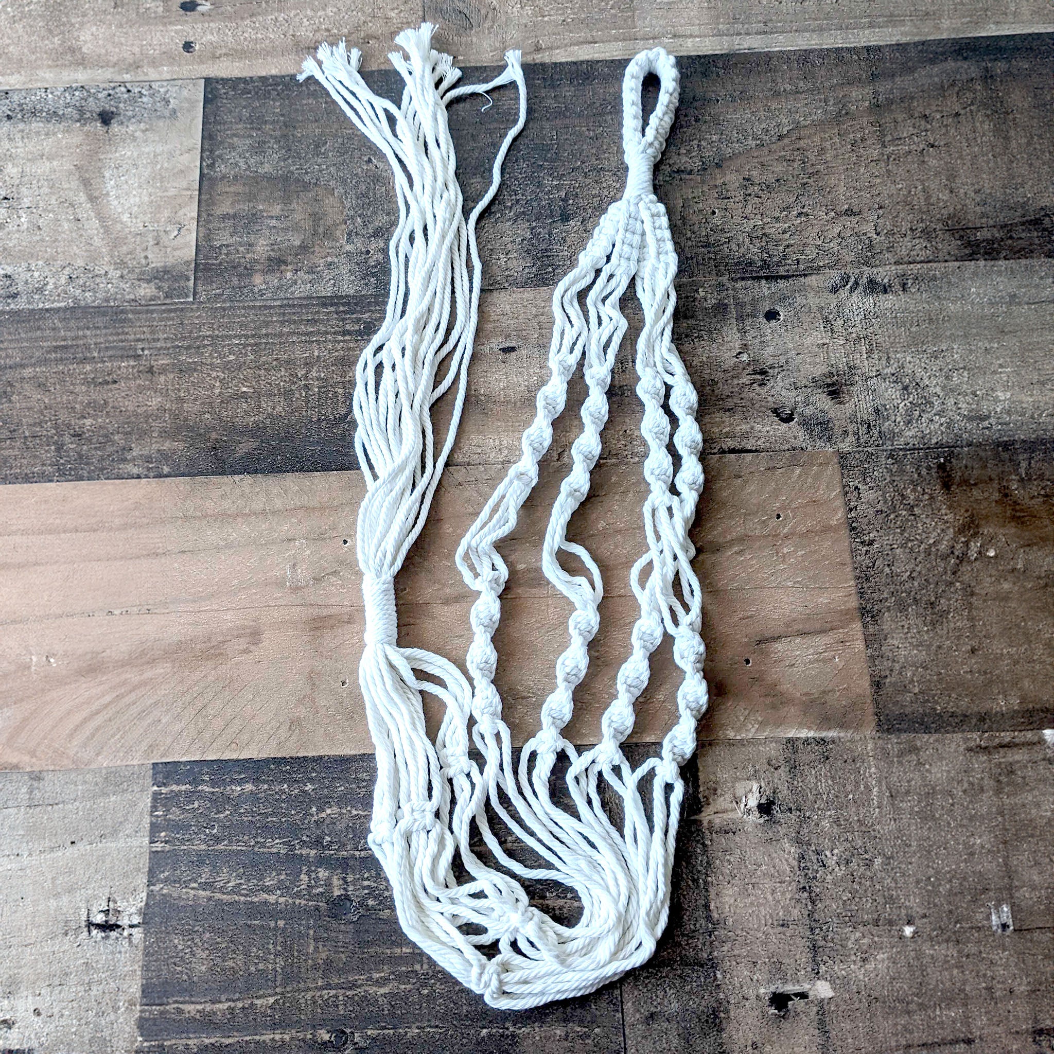 Braided Macrame Rope Mason Jar Holder / Hanger