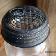 Antiqued mesh dome lid for regular mouth Mason jars