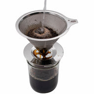 stainless steel drip pour over coffee filter for mason jars