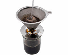stainless steel drip pour over coffee filter for mason jars
