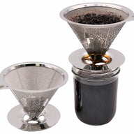 stainless steel drip pour over coffee filter for mason jars
