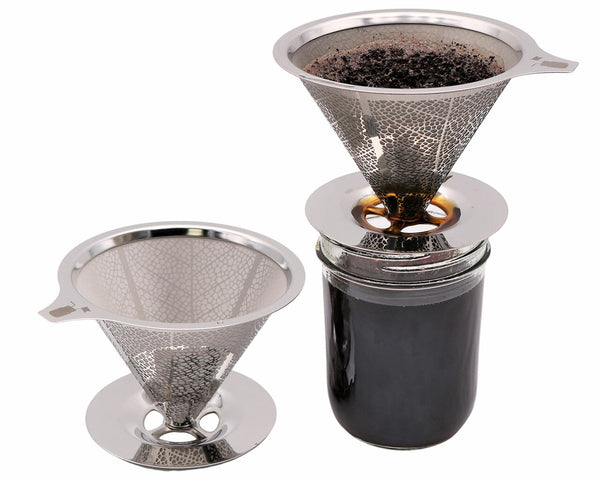 Pour Over Drip Coffee Stainless Steel Filter for Mason Jars