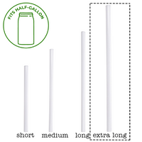 Extra Long Glass Straws for Half Gallon Mason Jars 4 Pack + Cleaner