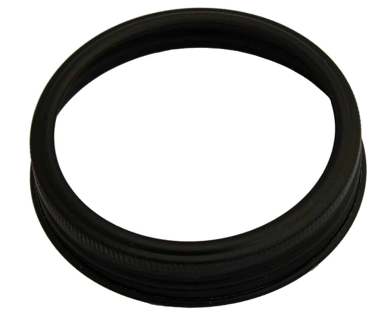 Matte black aluminum rust proof band / ring for wide mouth Mason jars
