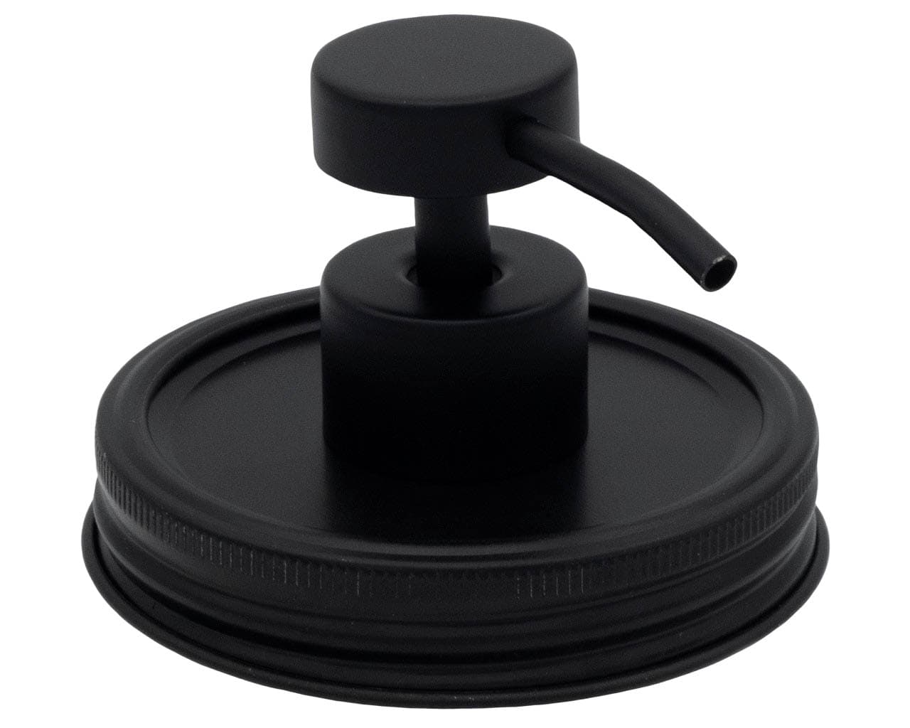 matte-black-chalkboard-aluminum-rust-proof-soap-pump-lid-adapter-kit-#2-wide-mouth-mason-jars