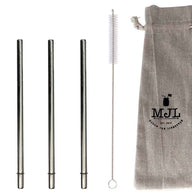 Medium Safer Rounded End Stainless Steel Straw for Pint Mason Jars