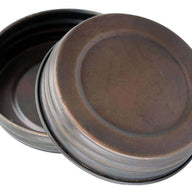 Oil Rubbed Bronze Vintage Reproduction Mason Jar Lids 4 Pack