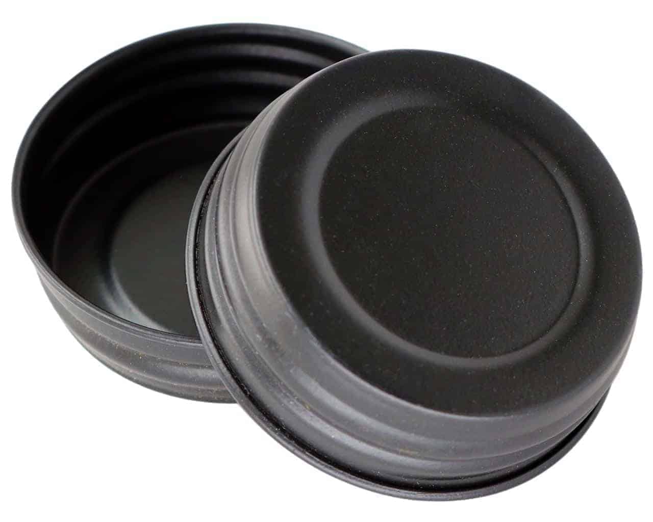 Black Vintage Reproduction Mason Jar Lids 4 Pack