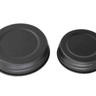 Matte black decorative lids for regular and wide mouth Mason jars