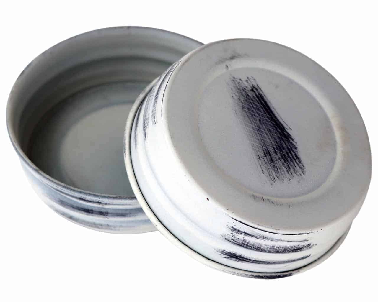 Antique White Shabby Chic Mason Jar Lids 4 Pack