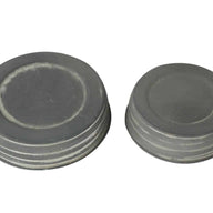 Antique zinc / barn roof gray decorative lids for regular and wide mouth Mason jars
