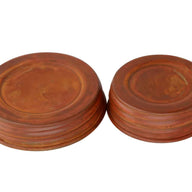 Antique rust brown decorative lids for regular and wide mouth Mason jars