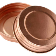 Shiny Copper Decorative Mason Jar Lids 4 Pack