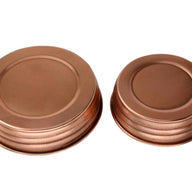 Shiny copper decorative lids for regular and wide mouth Mason jars