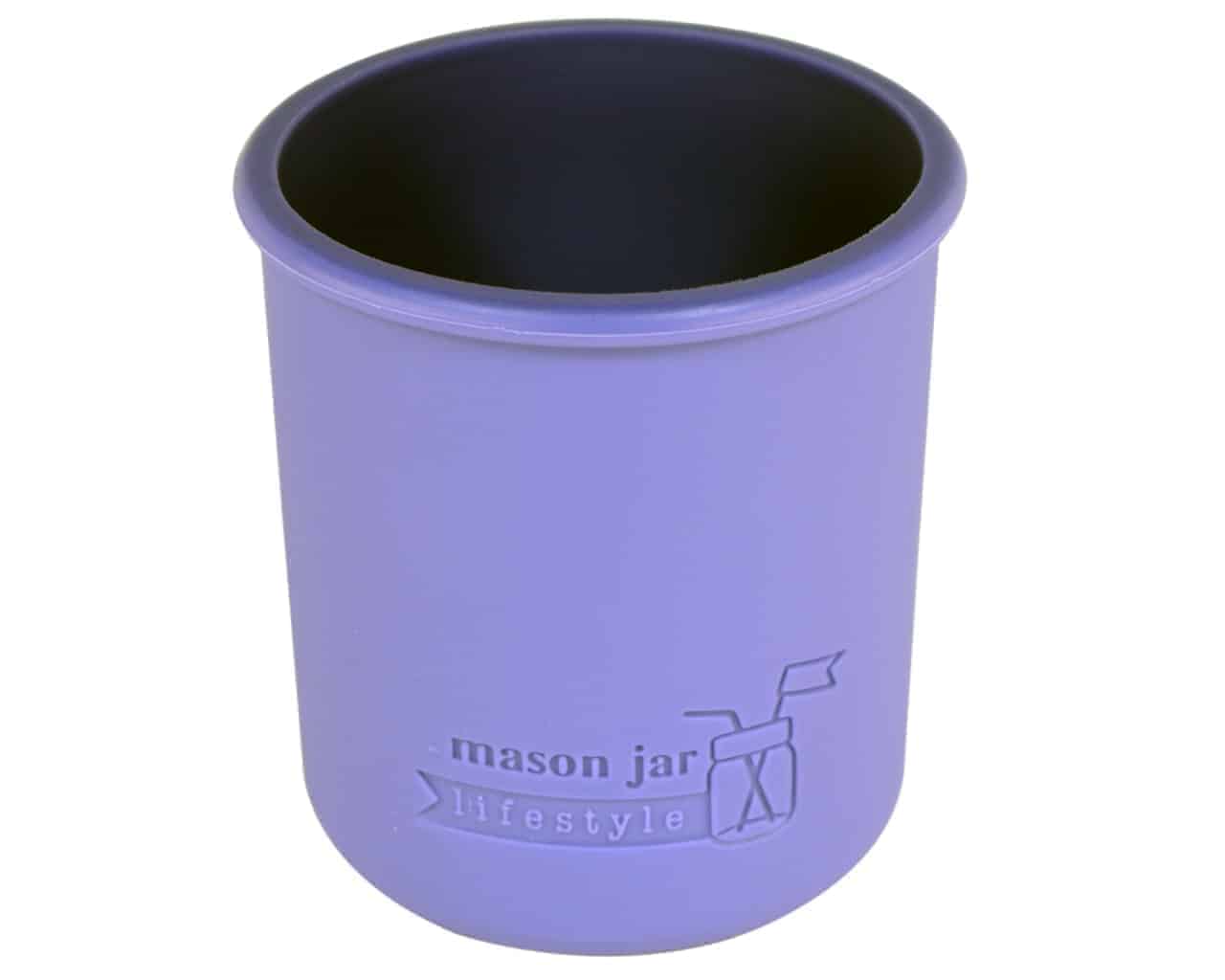 Silicone Sleeve for Regular Mouth Half Pint 8oz Mason Jars Charcoal Gray