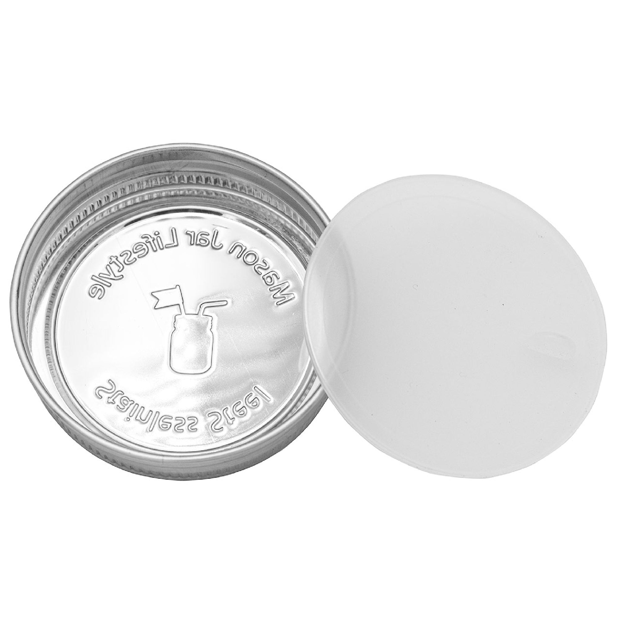 Mason Jar Lifestyle Stainless Steel Lids (Regular Mouth) - Thumbnail 2