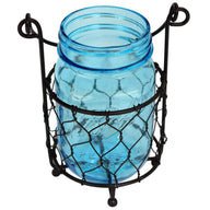 one-jar-caddy-chicken-wire-blue-jar