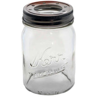 Hand Cut Open Bottom Mason Jar for Lighting Shade or Crafts