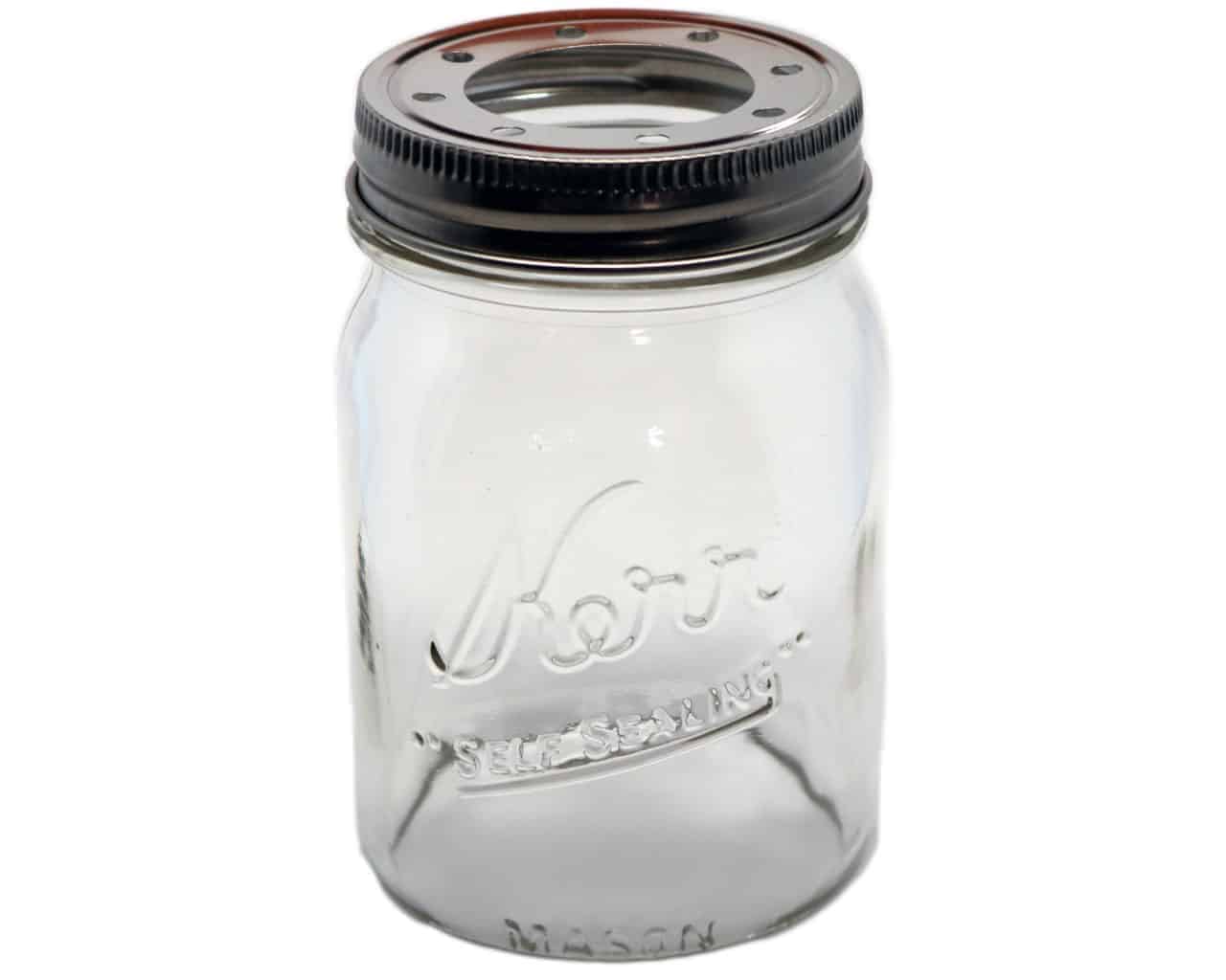 Hand Cut Open Bottom Mason Jar for Lighting Shade or Crafts