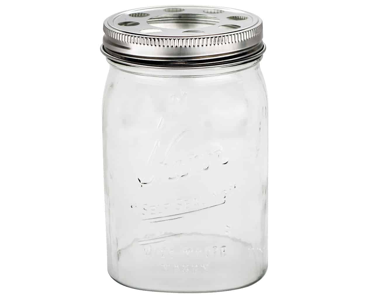 Hand Cut Open Bottom Mason Jar for Lighting Shade or Crafts