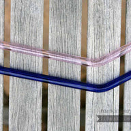 Pink and blue glass bent straws for Mason jars