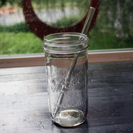 8 Pack Combo Glass Straws for Mason Jars + Cleaner