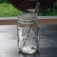 8 Pack Combo Glass Straws for Mason Jars + Cleaner