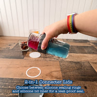Unboxing video, showing that the jars screw into the lids on both sides.