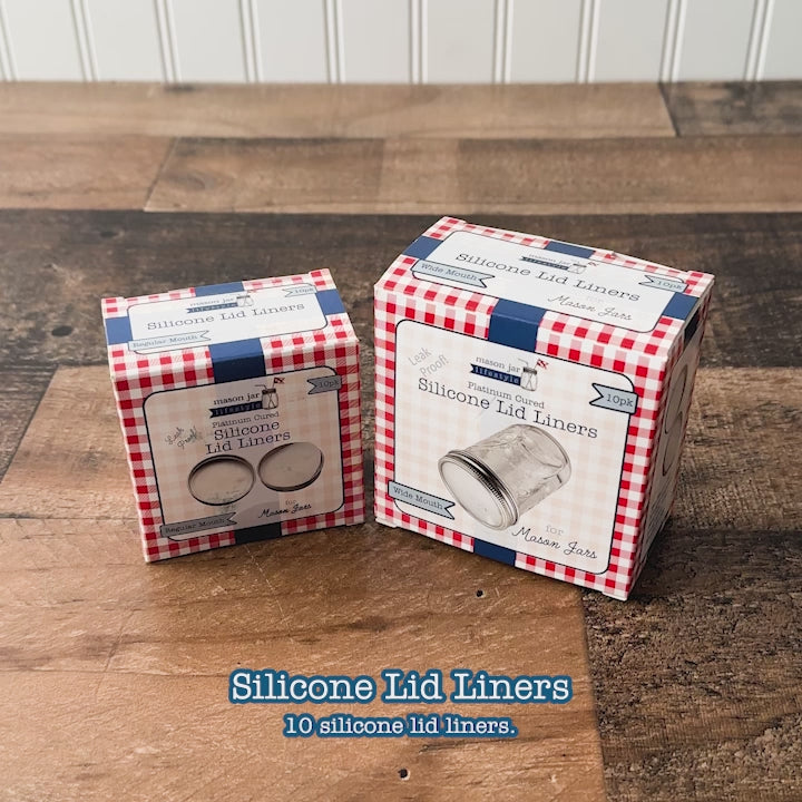 Leak Proof Platinum Silicone Sealing Lid Liners for Mason Jars 10 Pack