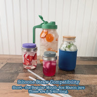 A video showing off the silicone straws sizes, and the size jars that they fit.