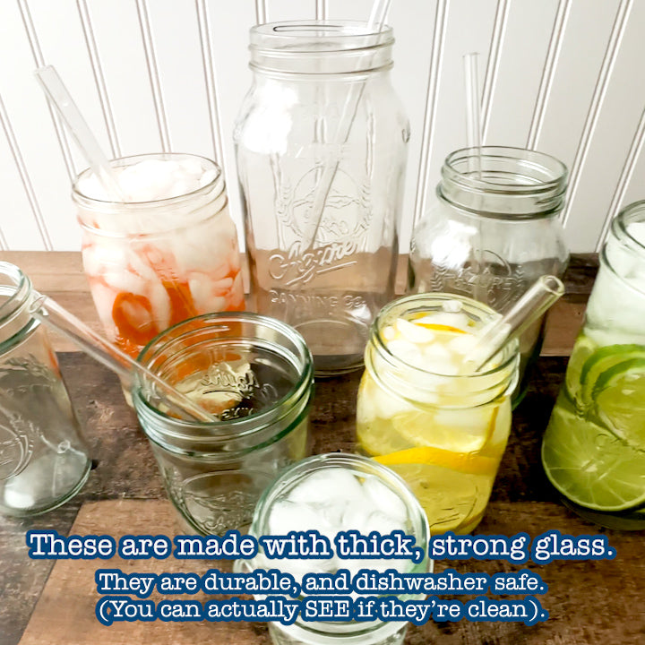 Video showing how each straw fits into different sized jars,