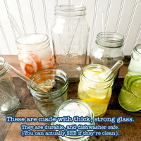 A video where someone is putting the range of straight glass straws we have available on our website into the different sized jars that they fit in.