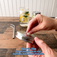 Silicone Straw Hole Grommets for Mason Jar Lids 24 Pack